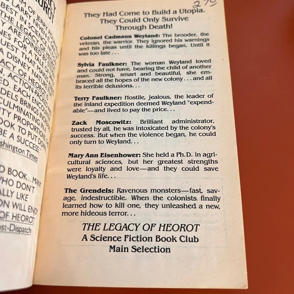 Pocket Books legacy heorot